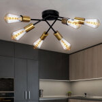 Vintage plafonnier salle � manger �clairage lampe laiton antique noir