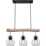 Etc - shop - vintage suspendu pendule luminaire cage treillis salon poutres en bois plafonnier