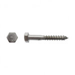 Vis � bois t�te hexagonale (tirefond) inox a4 - 10 x 120 mm - vendu par 50