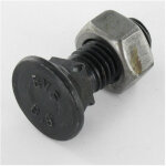 Vis express - boulon de charrue tfcc t�te frais�e collet carr� m10x40 classe 8. 8 acier brut - 25 pi�ces ...