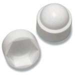 Vis express - cache ecrou ou cache t�te vis t�te hexagonale th m18 nylon blanc sur plat 27 - 10 pi�ces ...