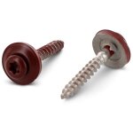 Vis express - vis faitage tte fraise bombe tfb torx t20 inox a2 ral3009 rouge oxyde 4. 5x35 rondelle ...