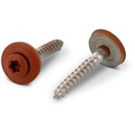 Vis express - vis faitage t�te frais�e bomb�e tfb torx t20 inox a2 ral8004 brun cuivre 4. 5x60 rondelle ...