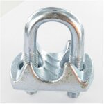 Serre cable etrier acier zingu� pour c�ble 3 � 4 - 10 pi�ces