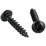 Vis express - vba vis bois agglo t�te ronde tr pozi n�2 4x10 acier zingu� noir - 200 pi�ces