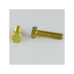 Vis m�taux laiton t�te hexagonale th m12x25 - 1 pi�ce