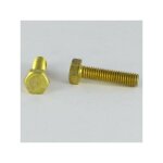 Vis m�taux laiton t�te hexagonale th m12x25 - 10 pi�ces