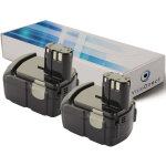 Visiodirect - lot de 2 batteries pour hitachi ds 18dl perceuse visseuse 3000mah 18v