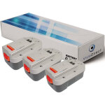 Visiodirect - lot de 3 batteries pour black et decker firestorm gtc610 taille - haies 3000mah 18v