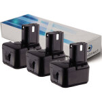 Visiodirect - lot de 3 batteries pour hitachi db12dm2 2000mah 12v