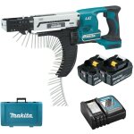 Makita - dfr750rte visseuse  chargeur 18 v / 2x 5, 0 ah batterie + chargeur en coffret de transport