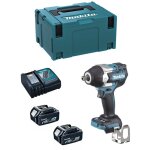 Visseuse � choc sans fil dtw701rtj, 18v, 2x 5. 0 ah et chargeur en makpac - makita