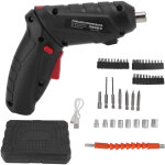 [visseuse perceuse �lectrique] set mini sans fil usb rechargeable noir avec 46 embouts abs 1800mah 250r ...