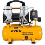 Vito - compresseur d'air silencieux 8l sans huile 8 bar 1, 5 cv / 1, 1 kw gonfleur electrique portatif ...