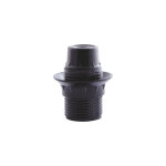 Douille électrique à vis e14 noir avec bague dim. 54x28x54mm Douille électrique à vis e14 noir avec bague dim. 54x28x54mm