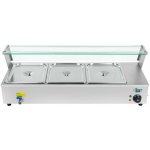 Vitrine bain - marie lectrique professionnel 3 x gn 1 / 2 1 300 watts