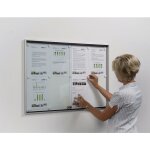 Vitrine de porte coulissante 8 x din a4 b920xh674 mm cadre rectangulaire pour l'int�rieur wsm