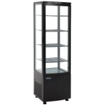 Vitrine réfrigérée 4 faces vitrées - 235 l noire - polar Vitrine réfrigérée 4 faces vitrées - 235 l noire - polar