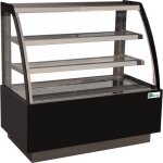 Vitrine r�frig�r�e bomb�e � p�tisseries 4 faces vitr�es - l 900 mm - afi collin lucy
