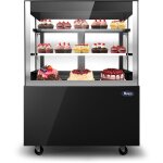 Vitrine r�frig�r�e noire 4 faces vitr�es - 900 � 1800 mm - atosa