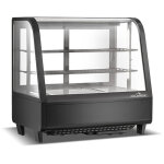 Vitrine r�frig�r�e positive de comptoir noire 100 litres full black premium - goldinox