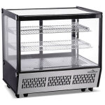 Vitrine r�frig�r�e positive de comptoir noire 120 litres premium - goldinox