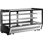 Vitrine r�frig�r�e positive de comptoir noire 242 litres premium - goldinox