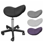 Tabouret ergonomique, selle de cheval  roulettes rglable en hauteur de 49. 5  68 cm et pivotable  ...