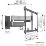 Vogels - vogel's elite tvm5855 120� schwenkbar tv - wandhalter 55 - 100' (140 - 254 cm)