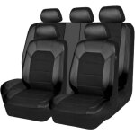 Voiture ensembles de housses si�ge, cuir imperm�able et respirant protection couvre sieges, noir