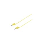 Cordon de mesure[banane mle 2 mm - banane mle 2 mm ] ultra flexible 0. 3 m, jaune, msb - 2002. 2 a ...
