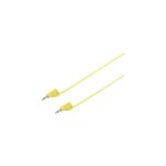 Cordon de mesure[banane mle 2 mm - banane mle 2 mm ] ultra flexible 0. 6 m, jaune, msb - 2002. 2 a ...