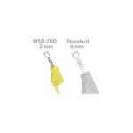Cordon de mesure[banane mle 2 mm - banane mle 2 mm ] ultra flexible 0. 9 m, jaune, msb - 2002. 2 a ...