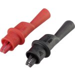 Voltcraft - msk - 111 pince crocodile connecteur mle 2 mm cat iii 1000 v, cat iv 600 v noir, rouge