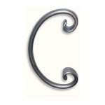 Volute en c finition pattes d'oie - hauteur 220mm largeur 110mm rond Ø12mm - fer forgé - à souder deco ... Volute en c finition pattes d'oie - hauteur 220mm largeur 110mm rond Ø12mm - fer forgé - à souder deco ...