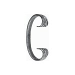 Volute en c finition queue de carpe - hauteur 110mm largeur 60mm plat de 14x6mm - fer forg� - � souder ...