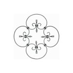 Deco fer forge ? volute stri�e en c finition coupe droite ? fer forg� stri� 380mm ? section 10x5mm ? ...