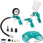 Vonroc - ensemble d'outils pneumatiques - 4 pi�ces gonfleur de pneus, pistolet � air, pistolet � peinture, ...
