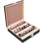 Vonroc lot de fraises de dfonceuse ? acier yt9 haute qualit ? diamtres de tige 8mm 20 pices dans ...