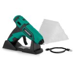 Pistolet à colle sans fil 4v - 1. 5ah - 80 bâtons de colle Ø7x100mm inclus Pistolet à colle sans fil 4v - 1. 5ah - 80 bâtons de colle Ø7x100mm inclus
