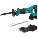 Vonroc - scie � guichet sans fil 20v - 3 lames de scie incluses - 2 batteries 2. 0ah et chargeur inclus ...