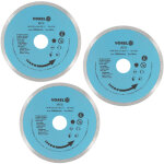 Vorel - 3 disques diamant scie a carrelage 125x22. 2x5x1. 6 super fin 1. 6mm pour coupe eau
