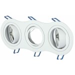 Support de spot encastr triple led v - tac rond 3 x gu10 blanc rglable