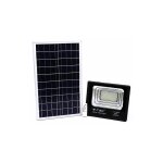 Projecteur led v - tac avec tlcommande, panneau solaire 40 w, lifepo4, minuterie, cble 5 m, blanc ...