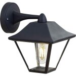 Lanterne led en verre v - tac avec douille e27, noir mat, ip44