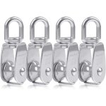 Vtizikl 4pcs blocs monobloc de 25 mm en acier inoxydable argent� 304, grue monobloc pour poulie m25 � ...
