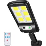 Vtizikl lampe solaire ext�rieur, 6000lm led r�verb�res lumi�re solaire projecteur d�tecteur de mouvement ...