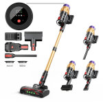 Vuszr v18 aspirateur balai sans fil, 550w / 35kpa / 40mins, aspirateur sans fil avec �cran led, filtration ...