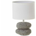 Lampe galet gris en cramique 24 cm