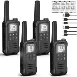 Walkie talkies long range pour adulte, baofeng portable frs radio rechargeable walkie talkie portable ...